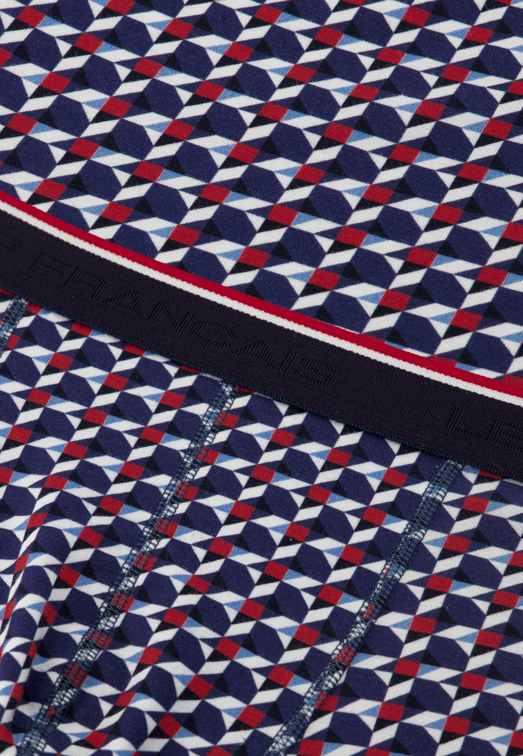 Boxer Marius Puzzle In Cotone - Blu Acciaio