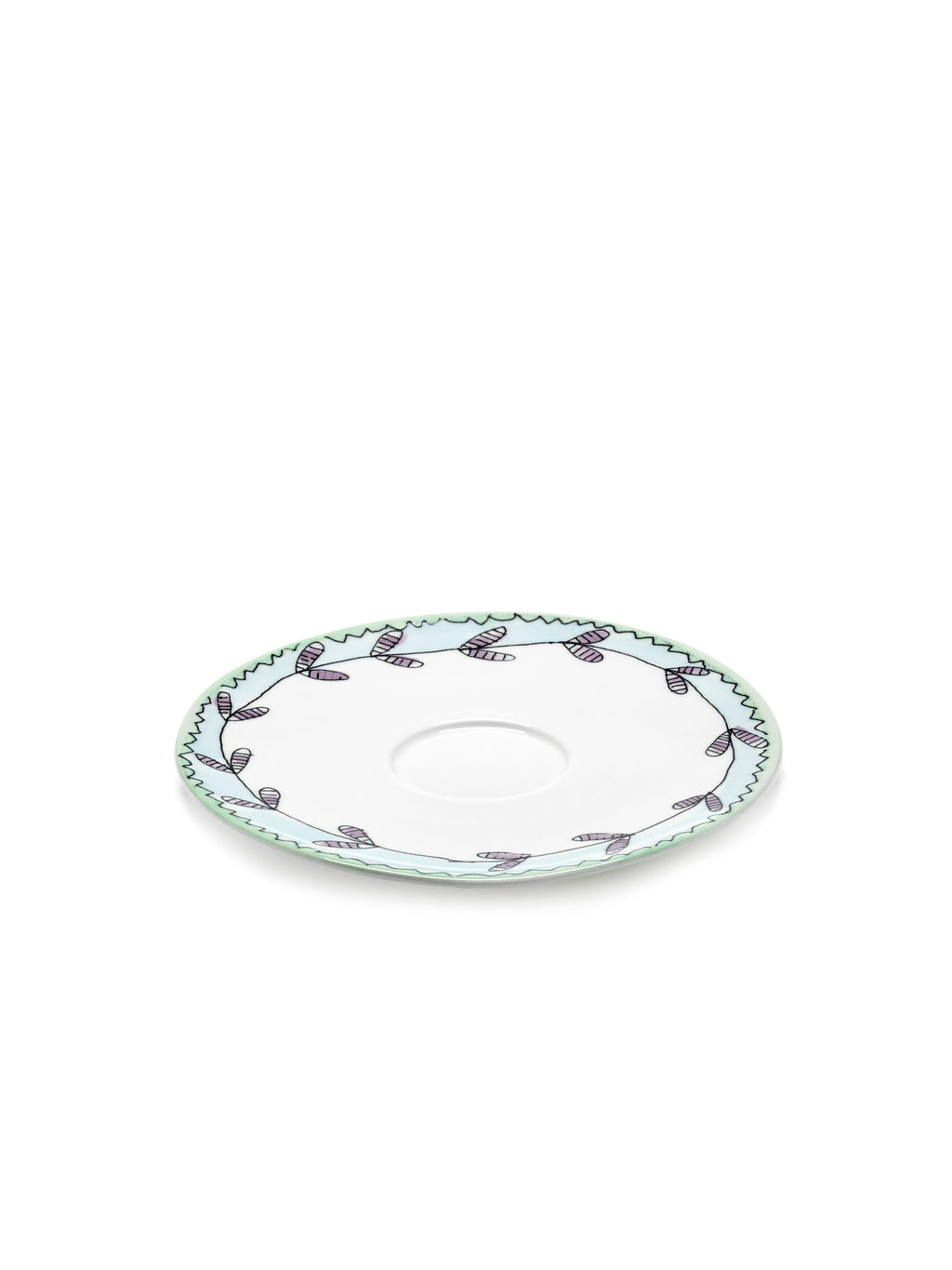 Midnight Flowers - Lot De 2 Soucoupes Pour Tasse À Thé - Porcelaine Bone China - Blossom Milk