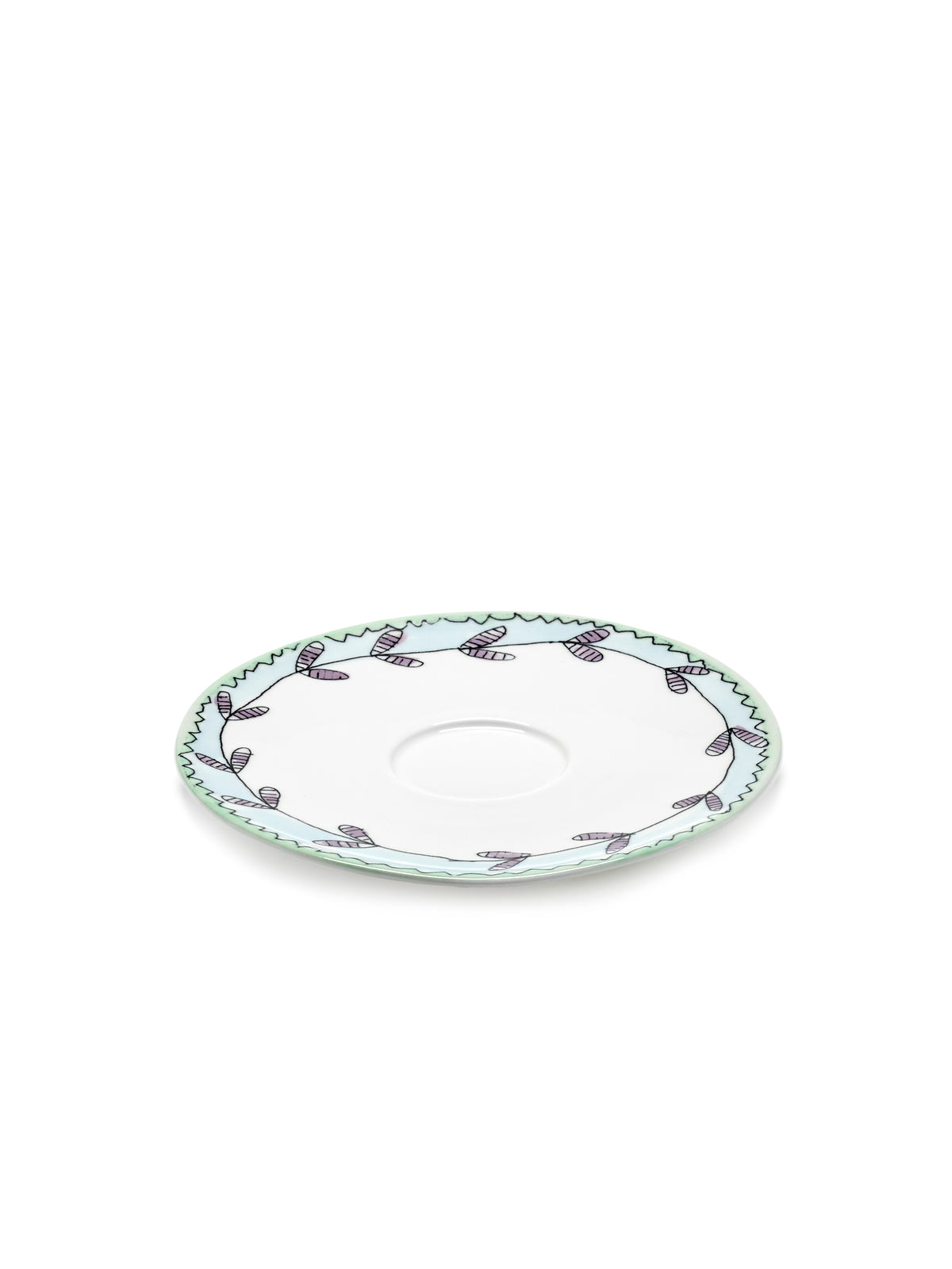 Midnight Flowers - Lot De 2 Soucoupes Pour Tasse À Thé - Porcelaine Bone China - Blossom Milk