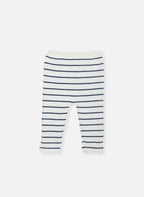 Pantalon - Écru À Rayures Marines