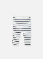 Pantalon - Écru À Rayures Marines