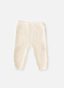 Pantalon En Laine Mélangée Rétro - Écru