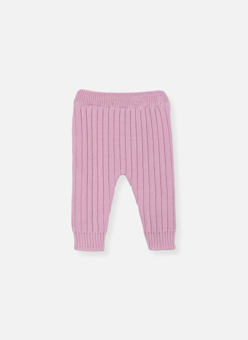 Retro Wool Blend Trousers - Pearl Pink