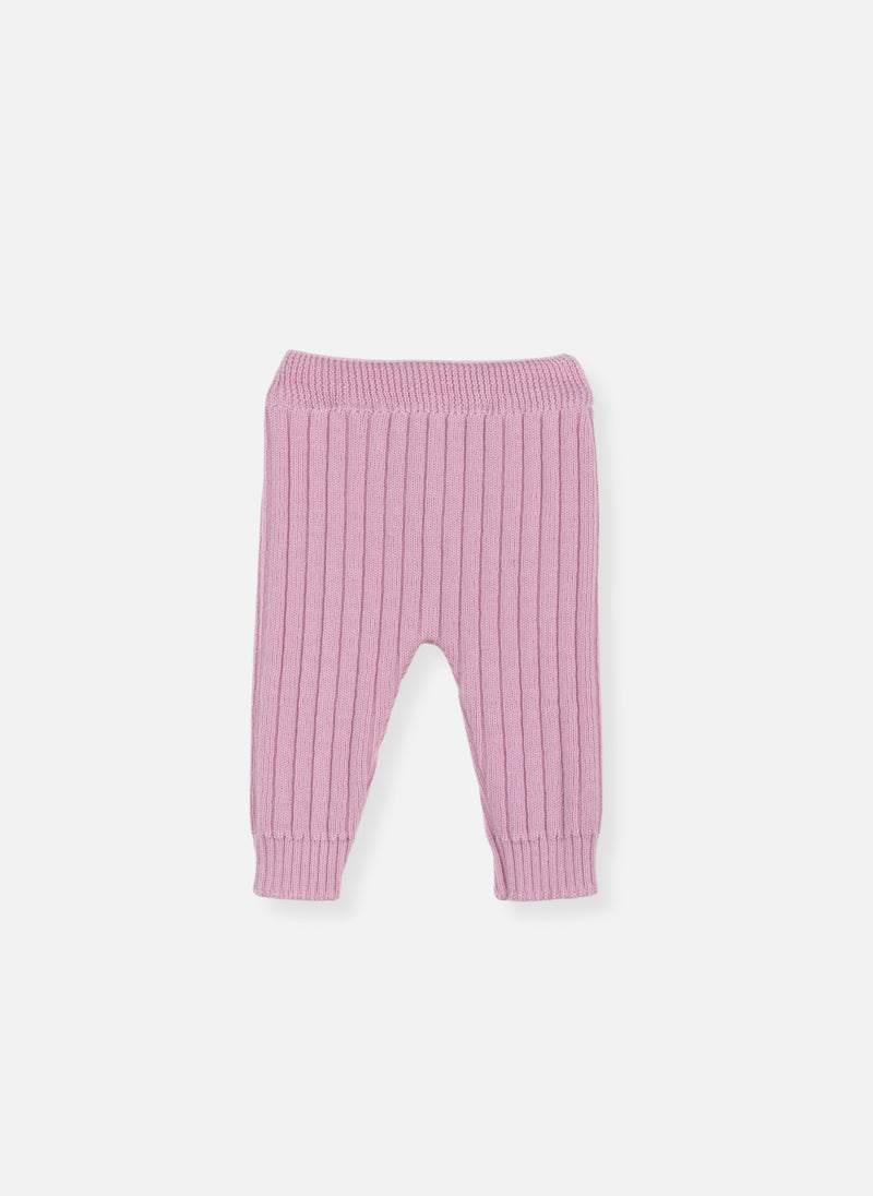 Retro Wool Blend Trousers - Pearl Pink