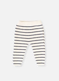 Pantalon En Laine Mélangée Petits Marins - Écru À Rayures Marines