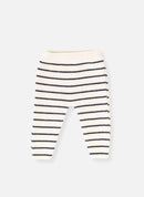 Pantalon En Laine Mélangée Petits Marins - Écru À Rayures Marines