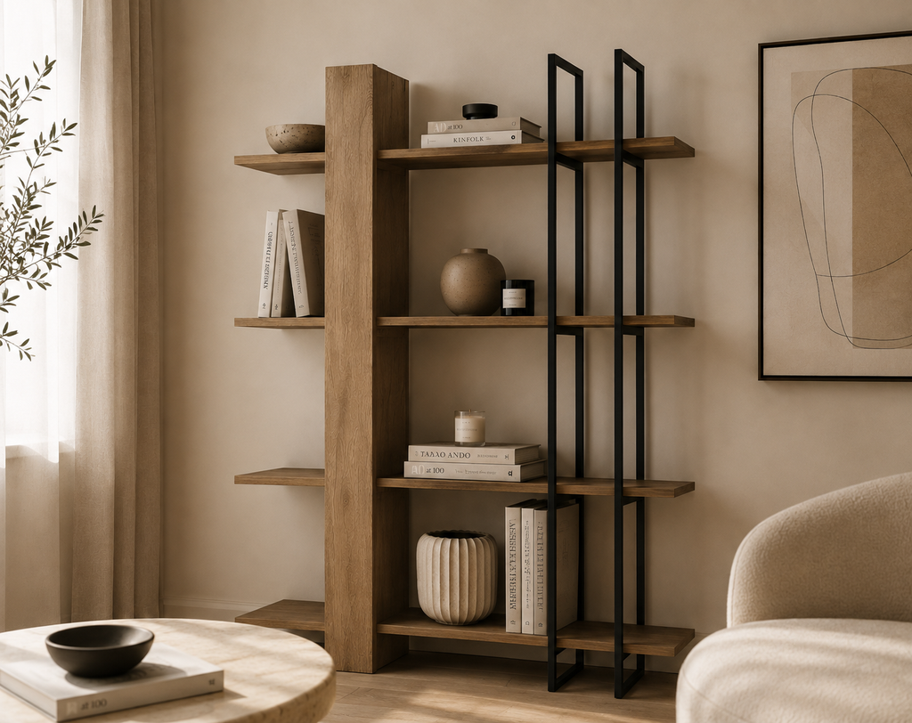 Bookcase Onno - Oak / Black
