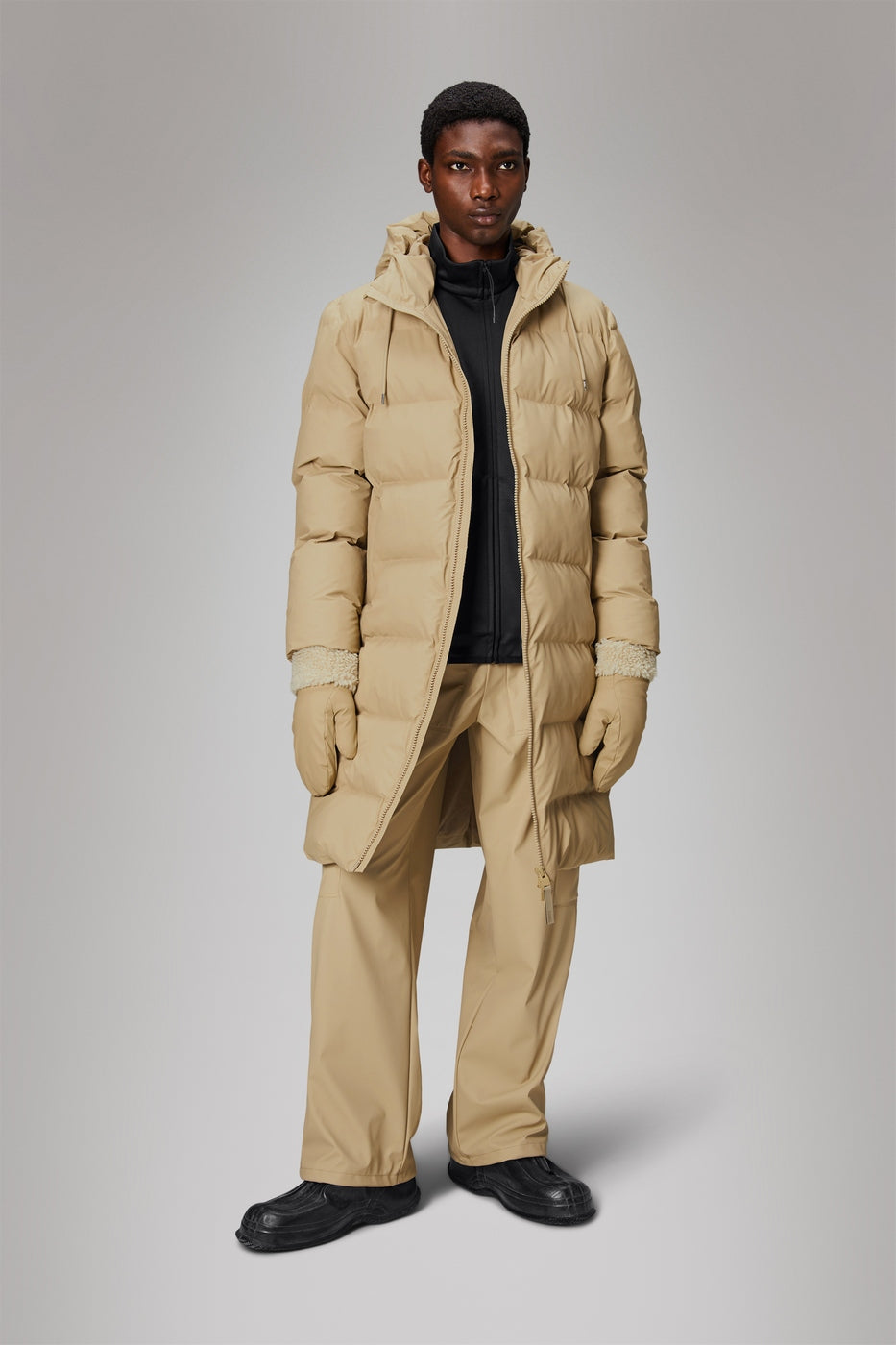 Alta Longer Puffer Jacket W3T4 - Sand - Unisex