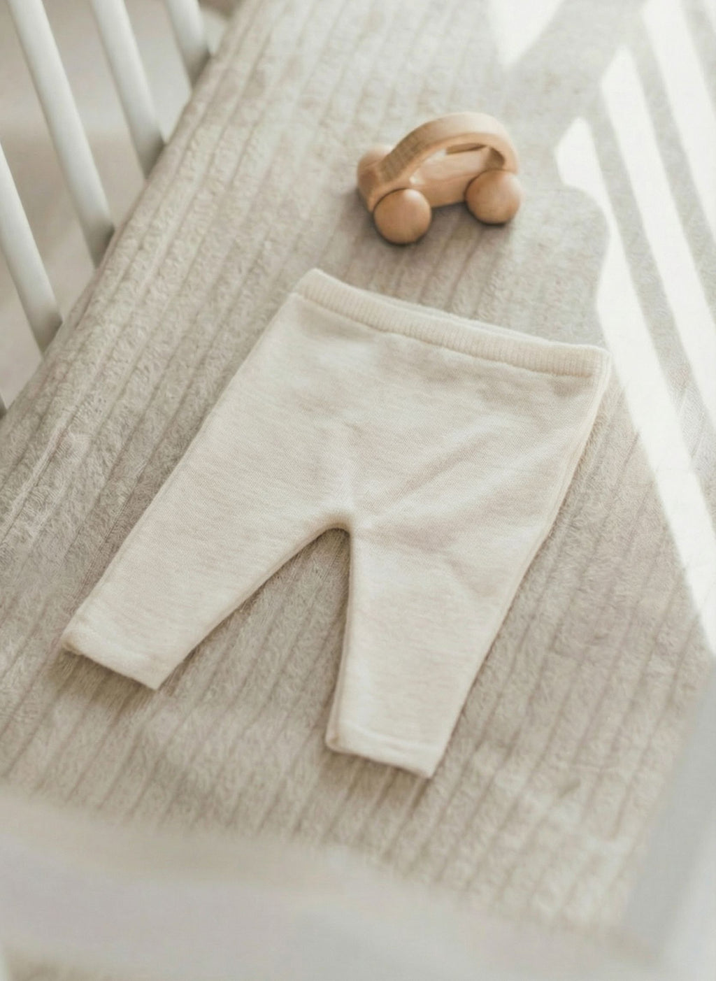 Pantalons Bébé Maille Pleine - Blanc
