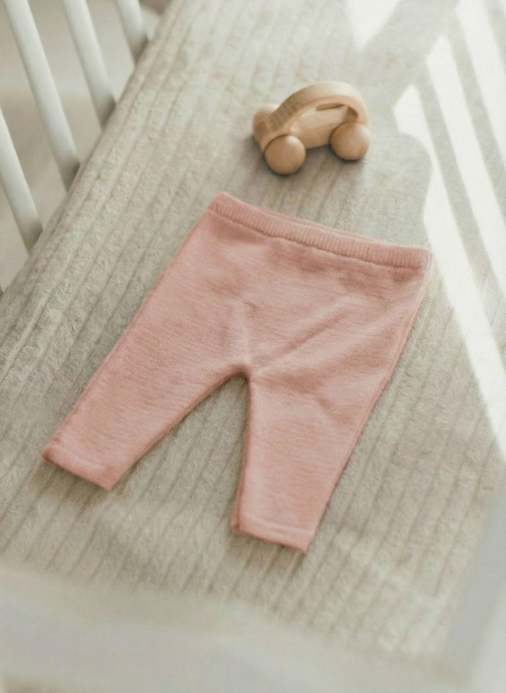 Pantalons Bébé Maille Pleine - Rose Misty