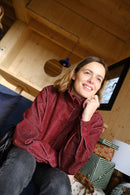 Surchemise Lou Velours Bordeaux