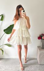 Vestido Con Volantes Ravenna - Blanco