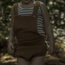 Barboteuse Juhu en piquet de coton bio Nutmeg - Sélection Minimalisma à retrouver sur amaetc.com, concept store eco friendly pour enfants