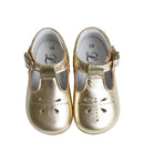 Chaussures Bottillons Salomés Souples Azylis Perfo - Cuir Or - Fille