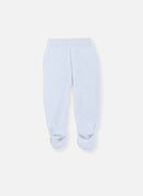 Pantalon À Pieds - Bleu Layette