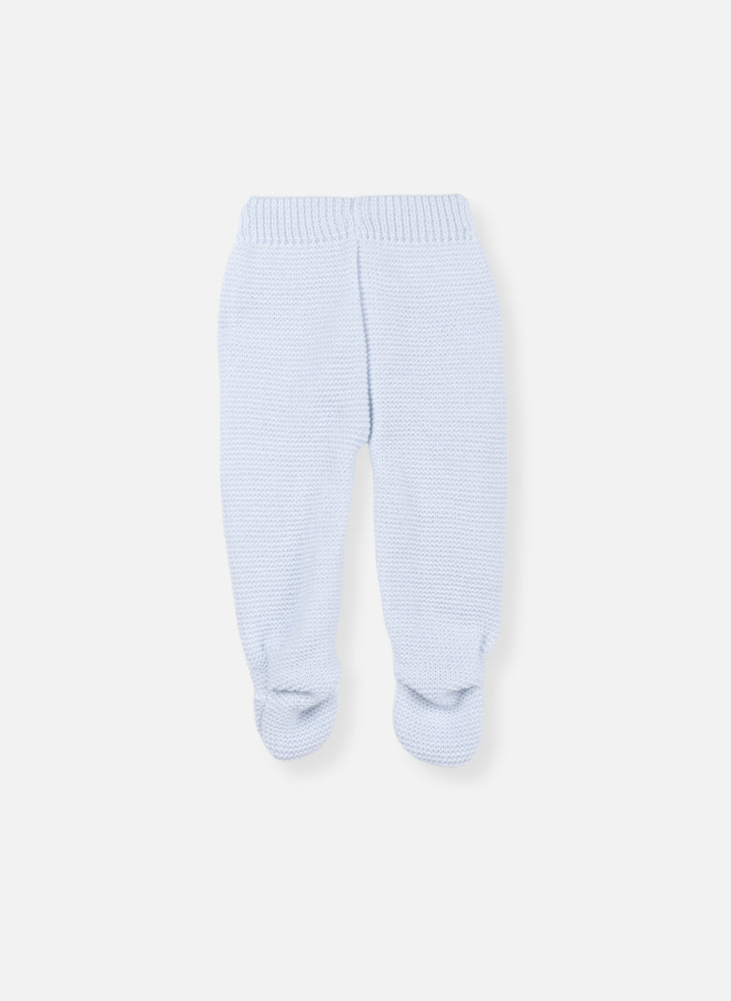 Pantalon À Pieds - Bleu Layette