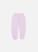 Pantalon À Pieds - Rose Layette