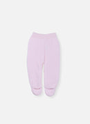 Pantalon À Pieds - Rose Layette