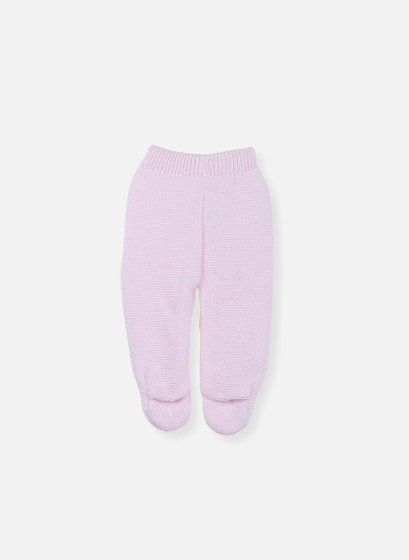 Pantalon À Pieds - Rose Layette