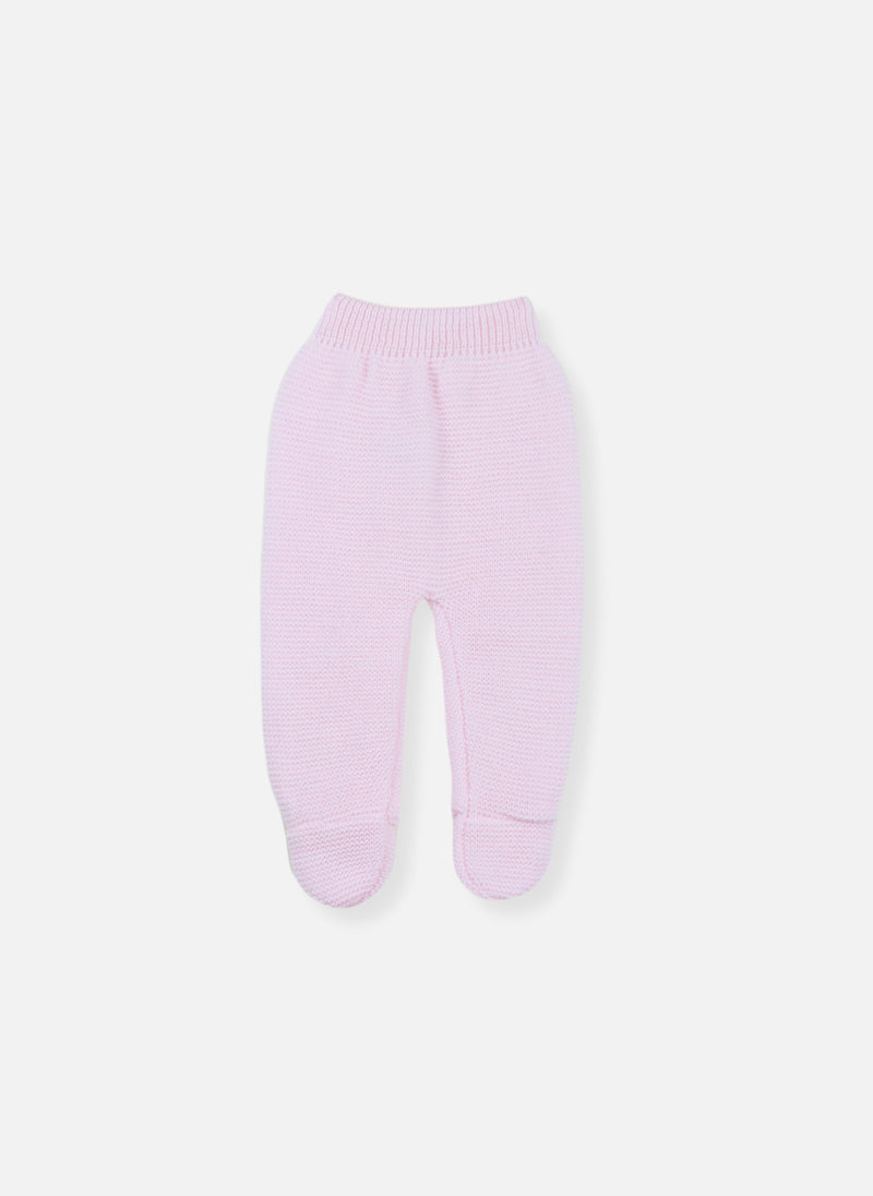 Pantalon À Pieds - Rose Layette