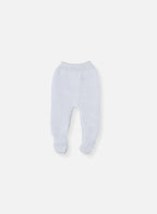 Pantalons Bébé À Pied En Coton Biologique - Gris Chiné