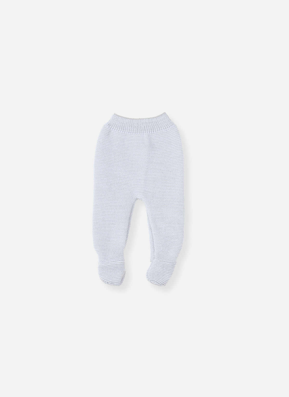 Pantalons Bébé À Pied En Coton Biologique - Gris Chiné