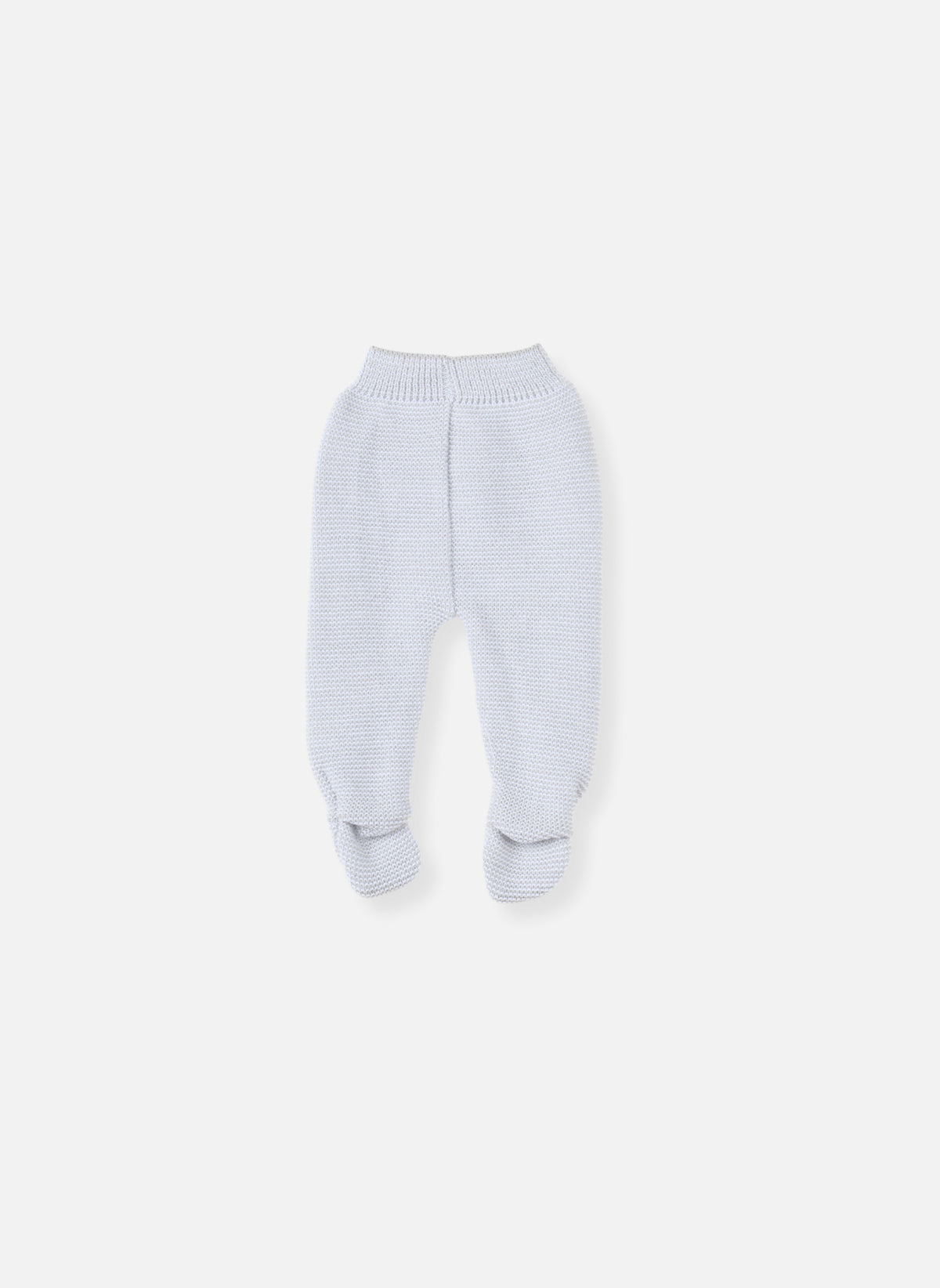 Pantalons Bébé À Pied En Coton Biologique - Gris Chiné