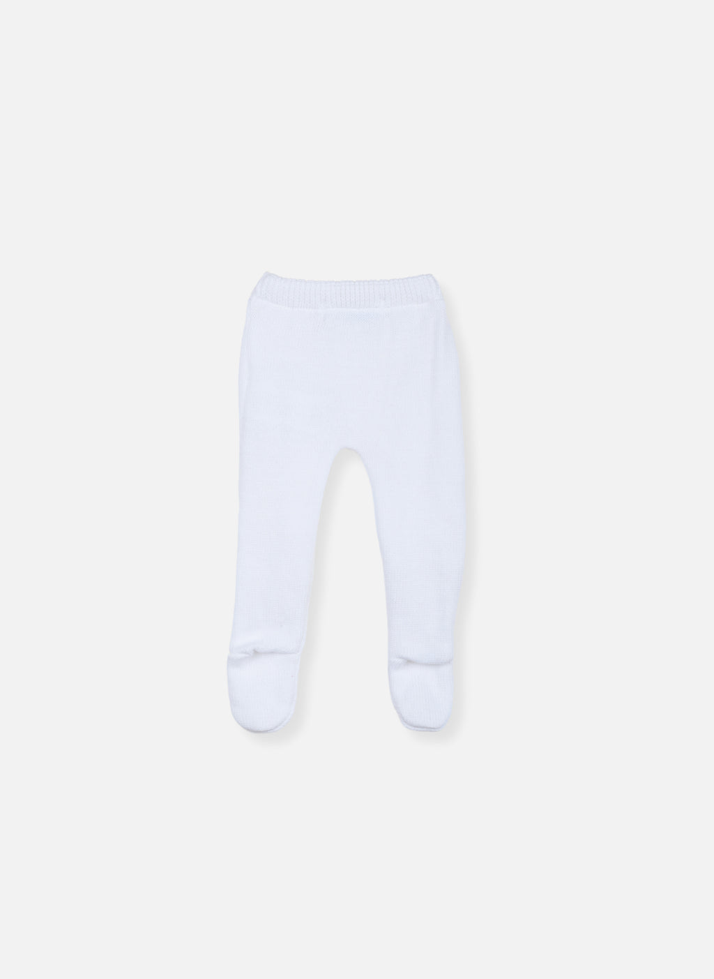 Pantalon À Pieds En Coton Petits Chats - Blanc