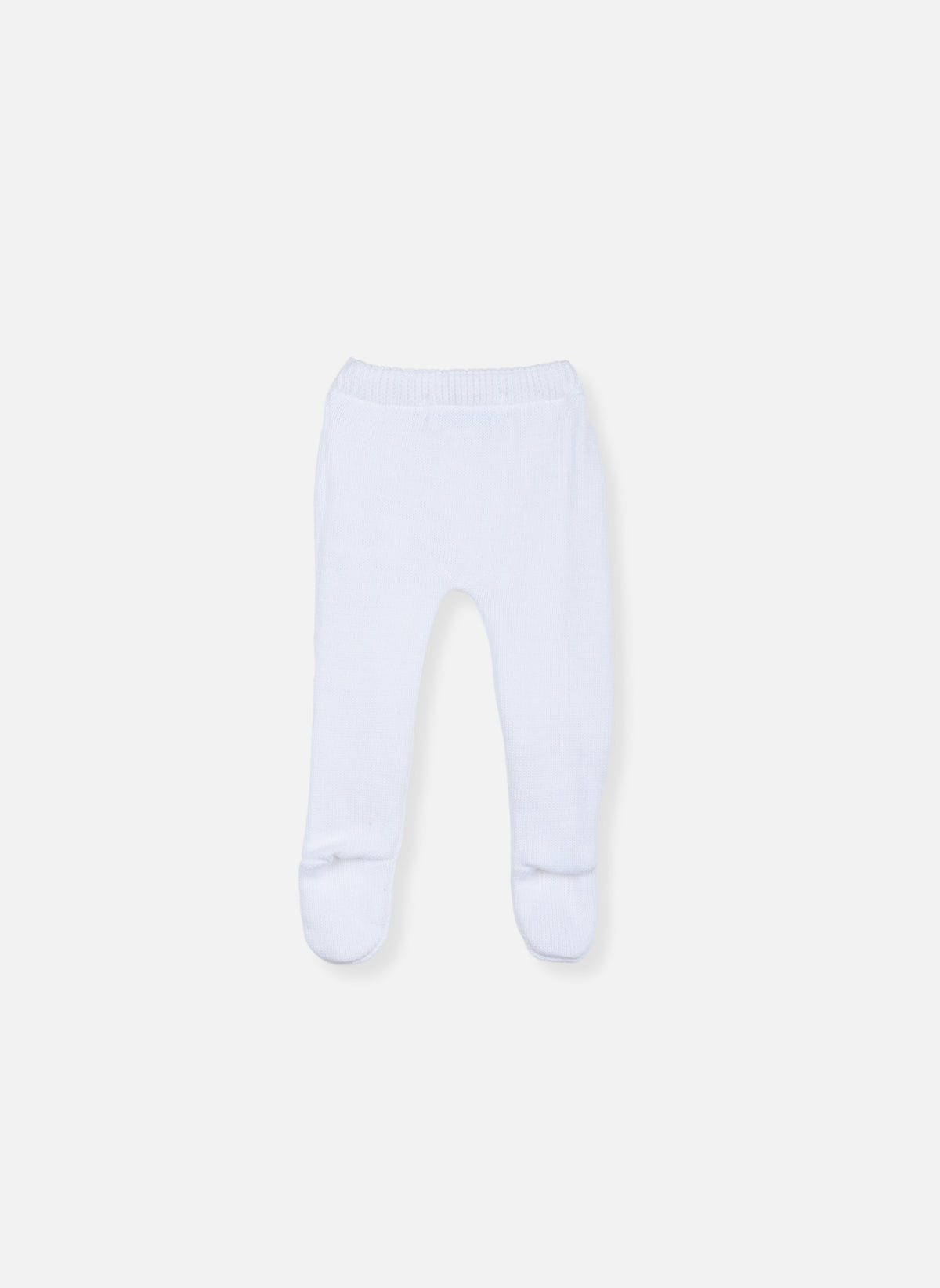 Pantalon À Pieds En Coton Petits Chats - Blanc