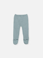 Pantalon À Pieds En Coton Petits Chats - Bleu Danube