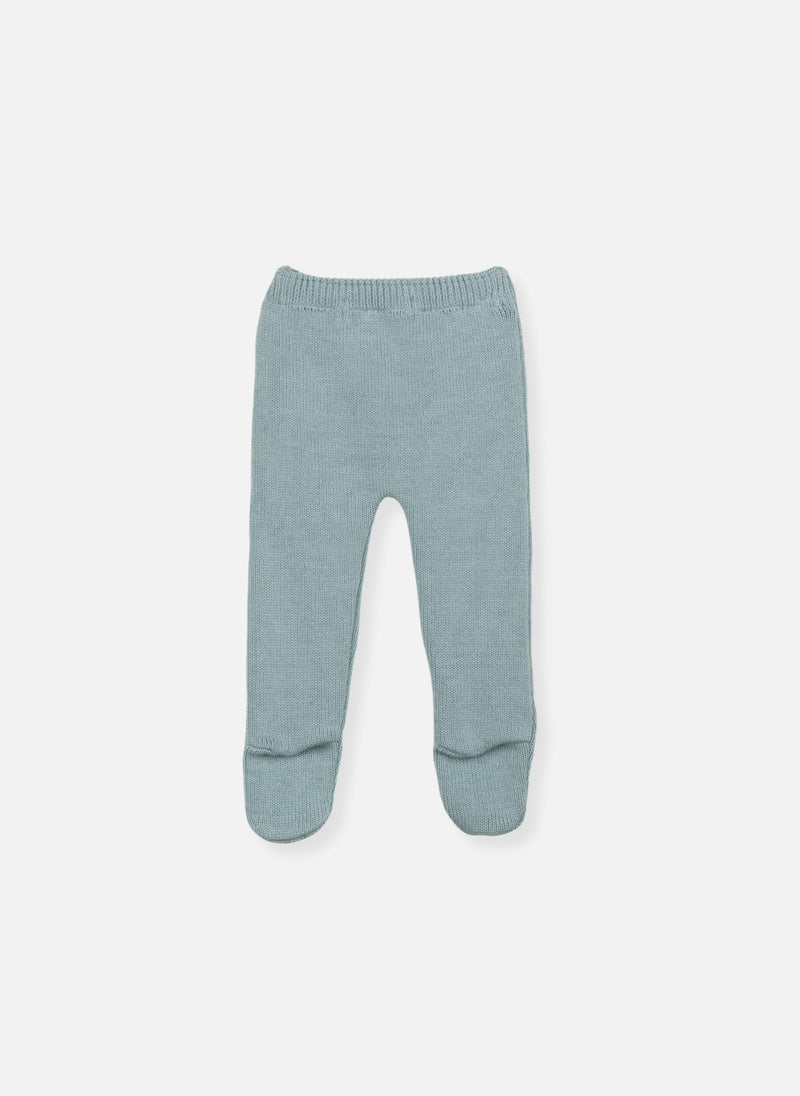 Pantalon À Pieds En Coton Petits Chats - Bleu Danube