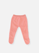 Little Cats Cotton Footed Pants - Rosebud