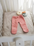 Little Cats Cotton Footed Pants - Rosebud