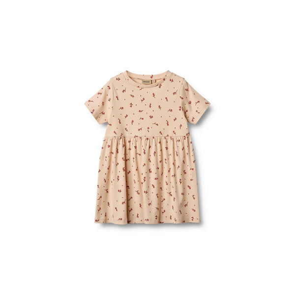 Klänning I Jersey Anna - Fleurs D'Eau De Rose - Flicka