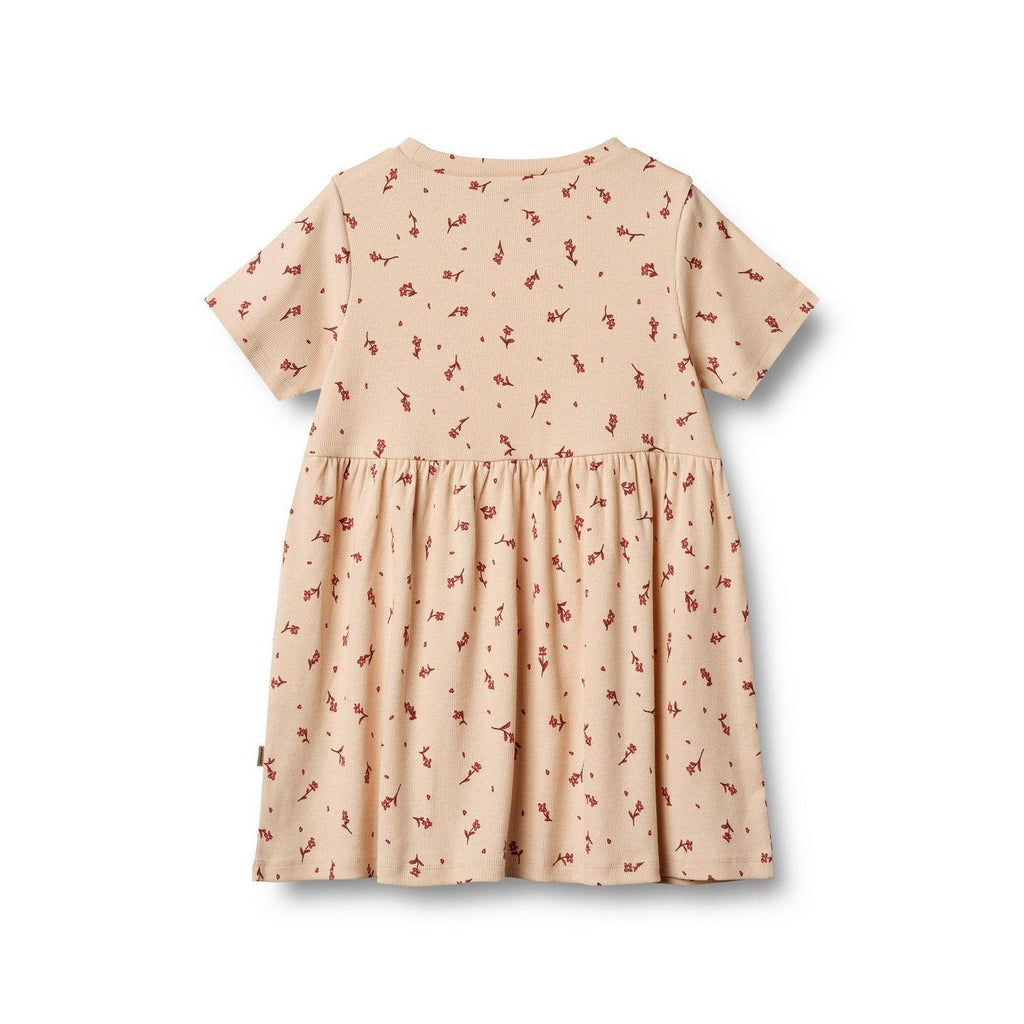 Vestido de punto Anna - Flores rosa agua - Niña