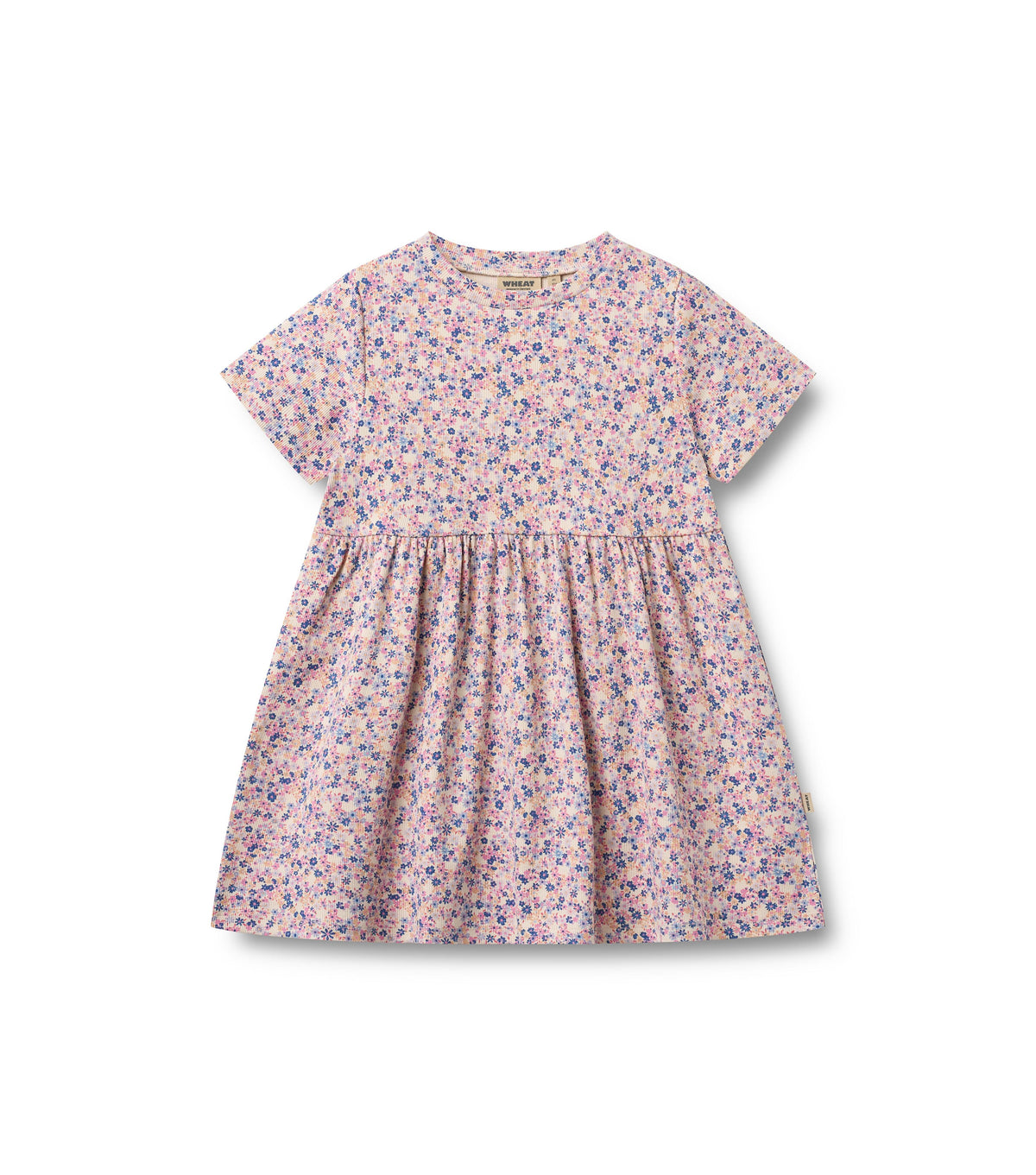 Abito in jersey Anna - Fiori rosa e blu