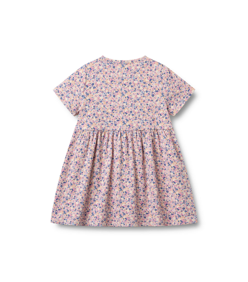 Abito in jersey Anna - Fiori rosa e blu