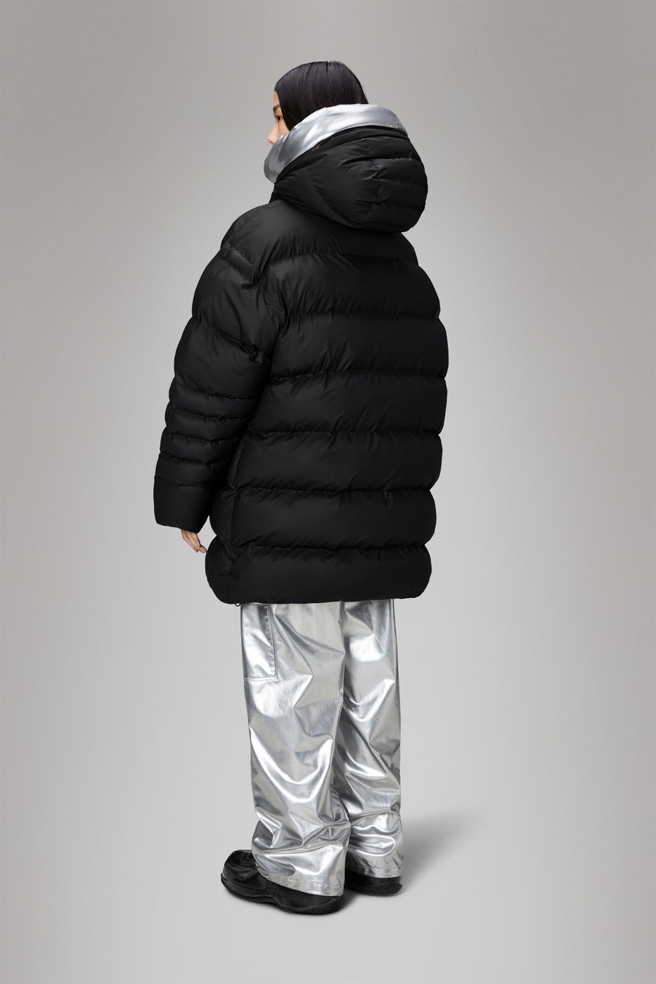 Kurtka puchowa długa Alta Vision Long Puffer Jacket W3T5 - Black - Unisex