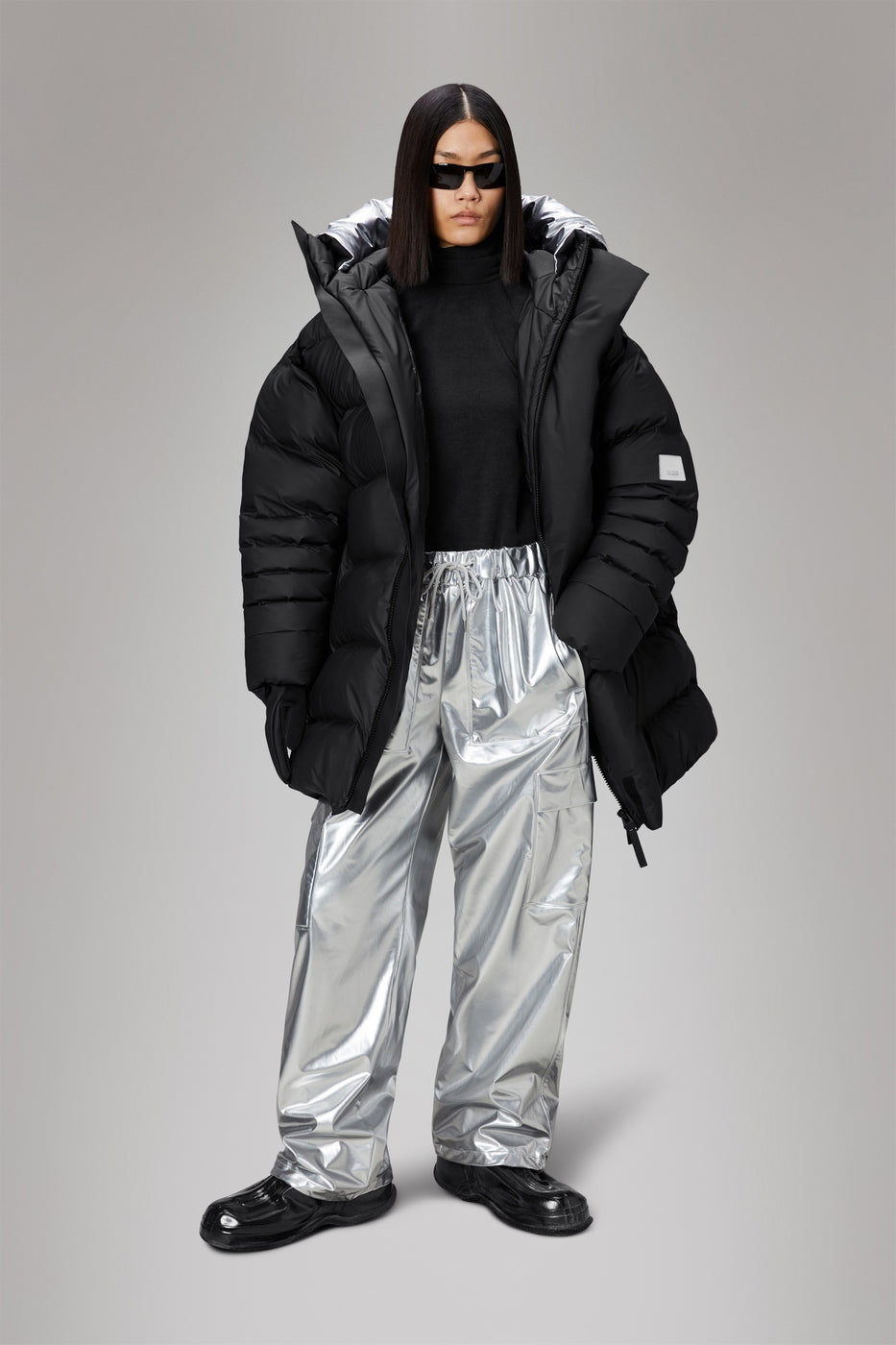 Kurtka puchowa długa Alta Vision Long Puffer Jacket W3T5 - Black - Unisex
