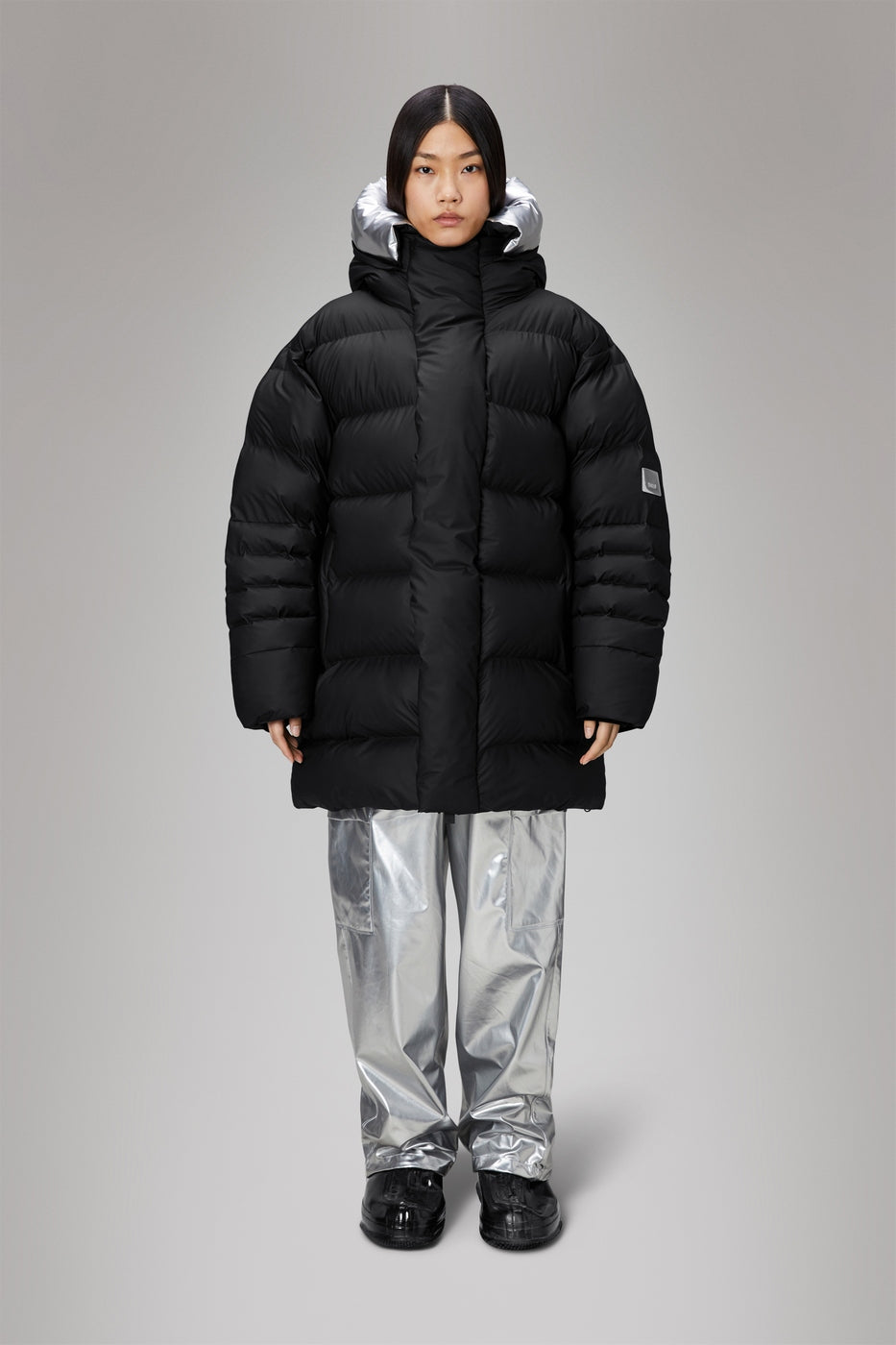 Kurtka puchowa długa Alta Vision Long Puffer Jacket W3T5 - Black - Unisex