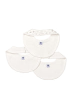3 Organic Cotton Bibs - White - Baby