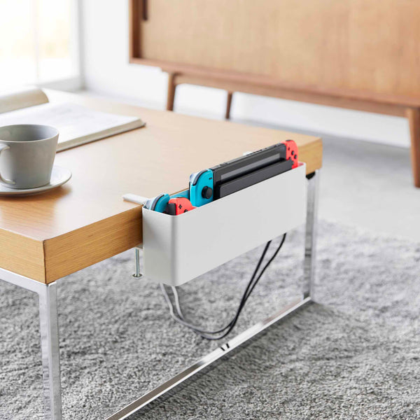Tower Slim Under-Desk Basket - White