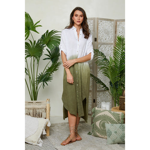 Autour Du Lin - Vestido - Caqui - Mujer