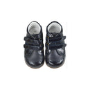 Chaussures Bottillons Azylis Sport Scratchs - Cuir Et Vernis Marine - Fille