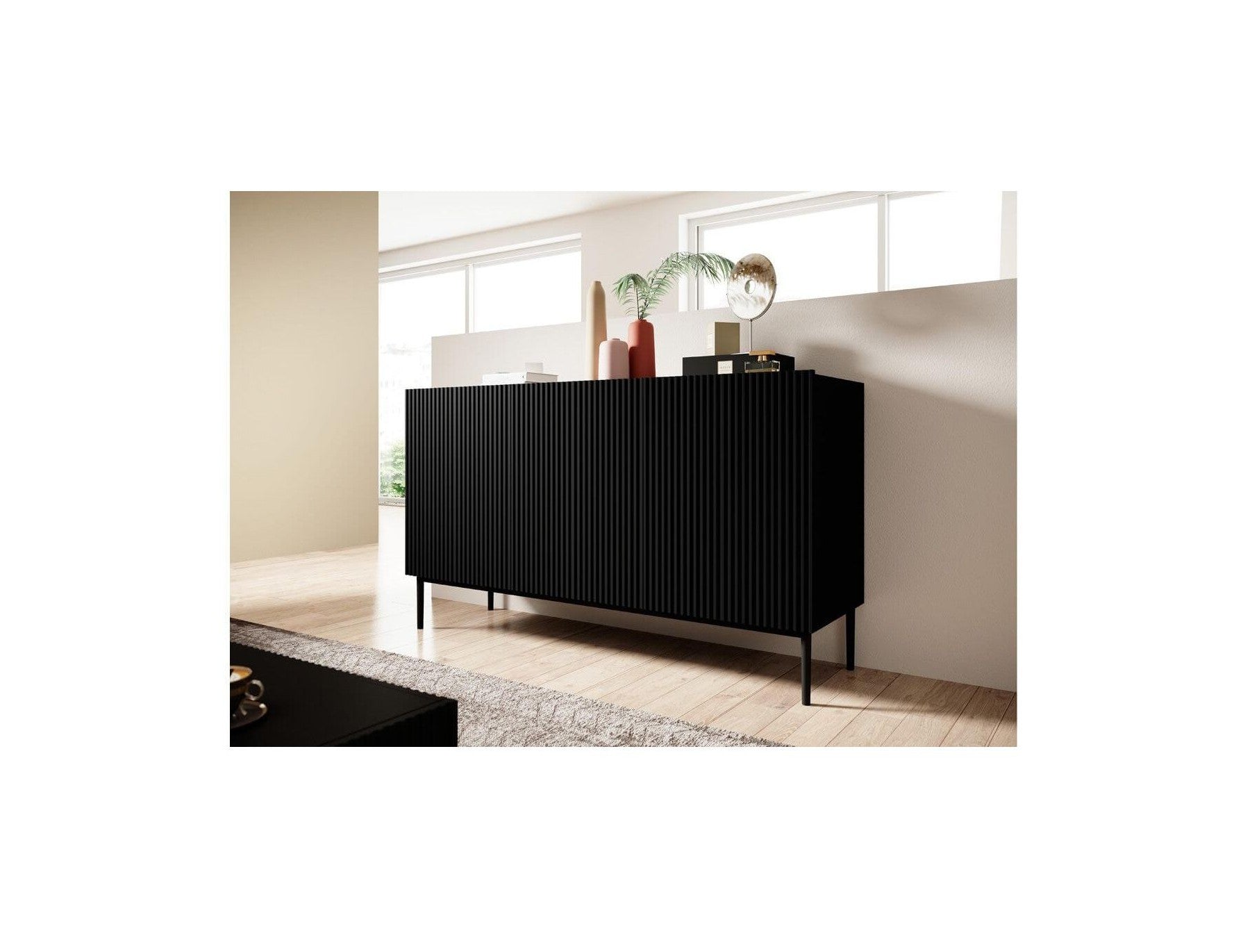 Kasha - Buffet 3 Portes - Pieds Noirs