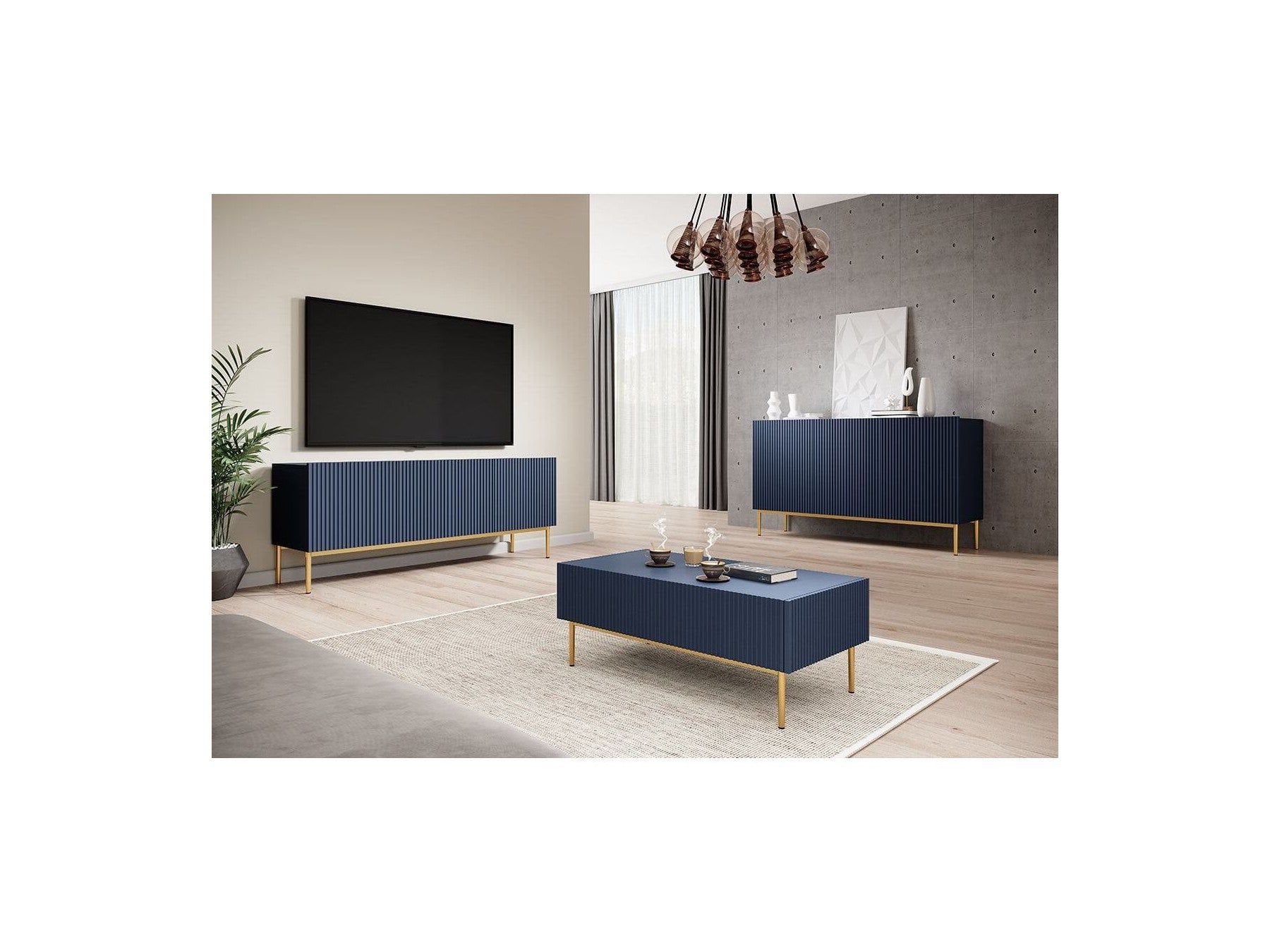 Kasha - Buffet 3 Portes - Pieds Or