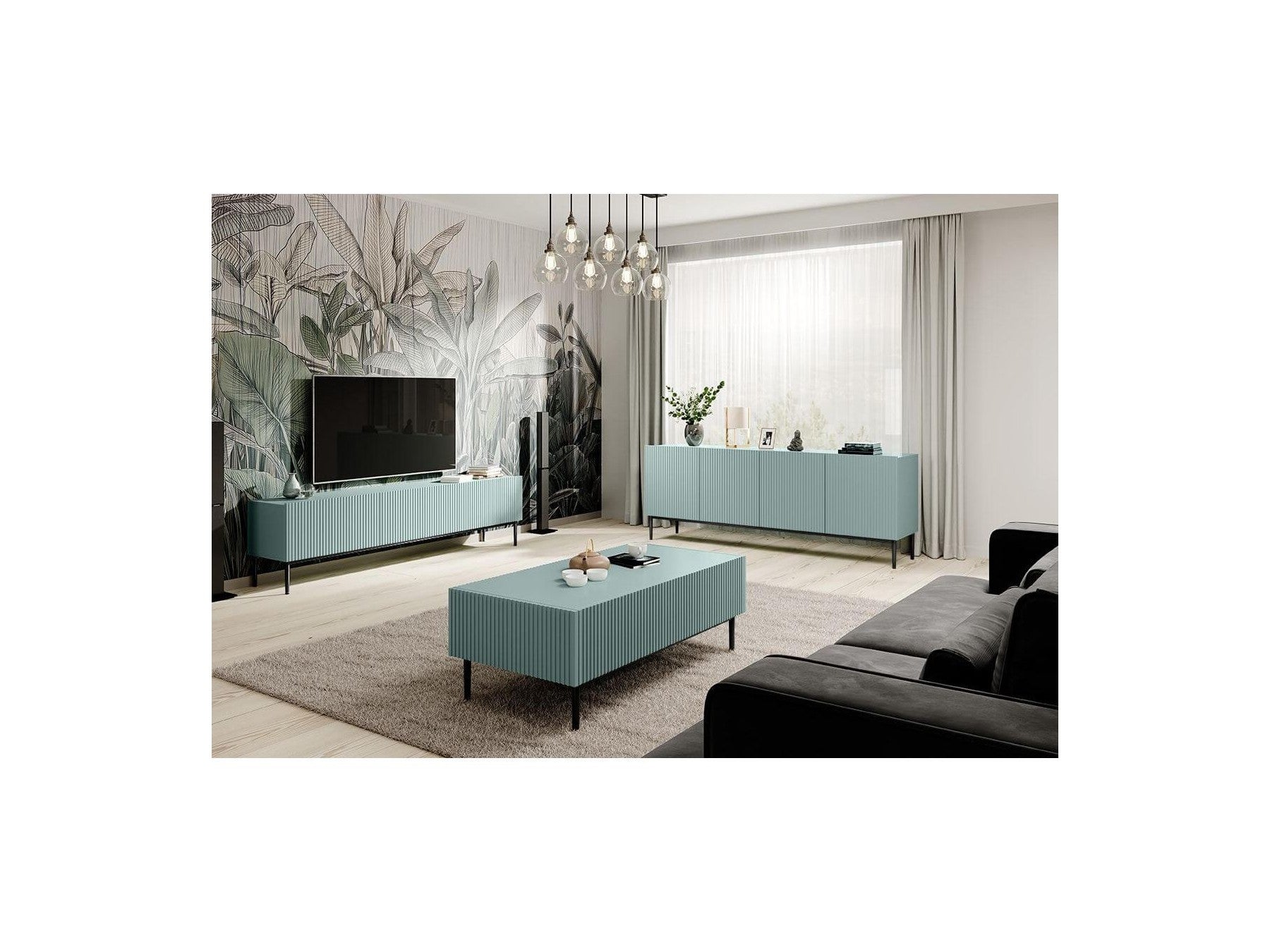 Kasha - Buffet 4 Portes - Pieds Noir