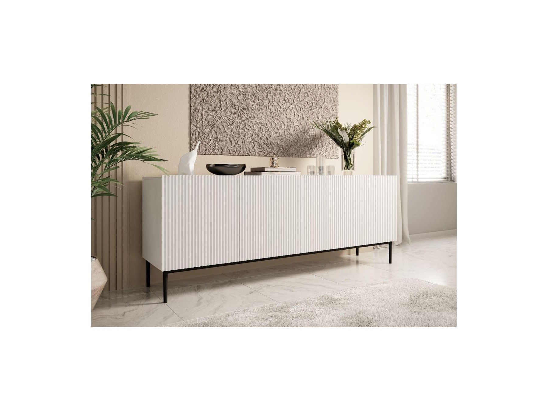 Kasha - Buffet 4 Portes - Pieds Noir