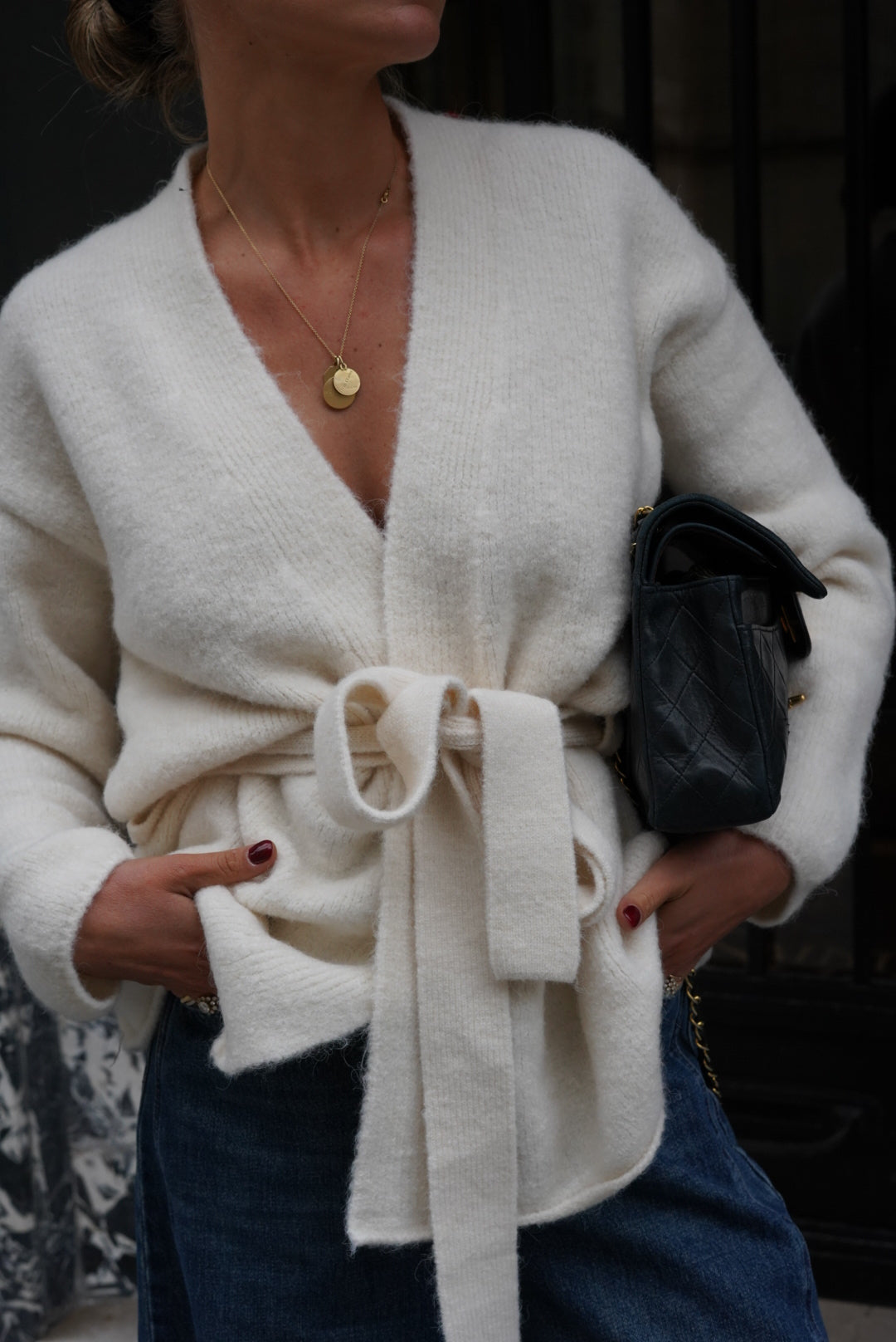 Lucien Ecru Kimono Vest