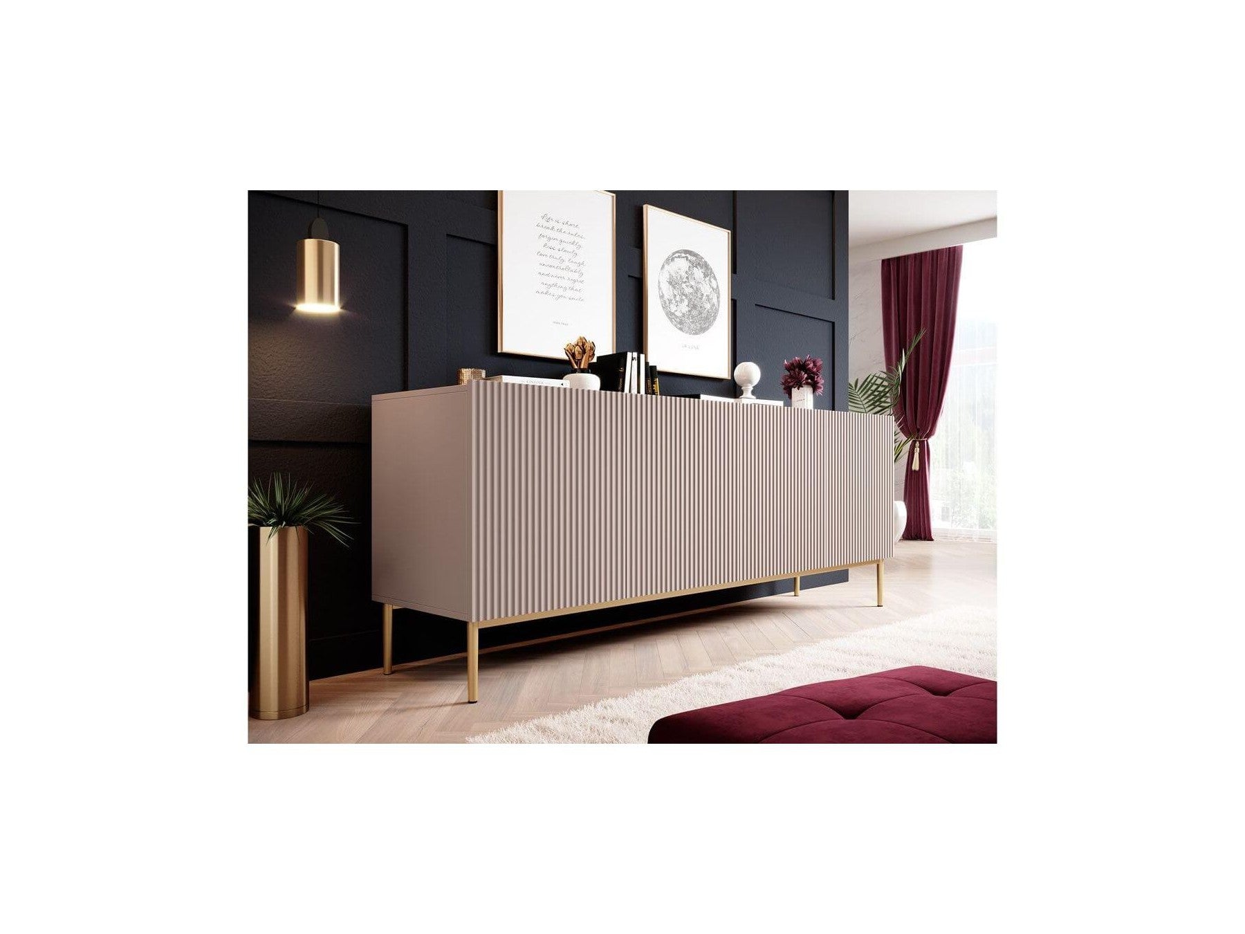 Kasha - Buffet 4 Portes - Pieds Or